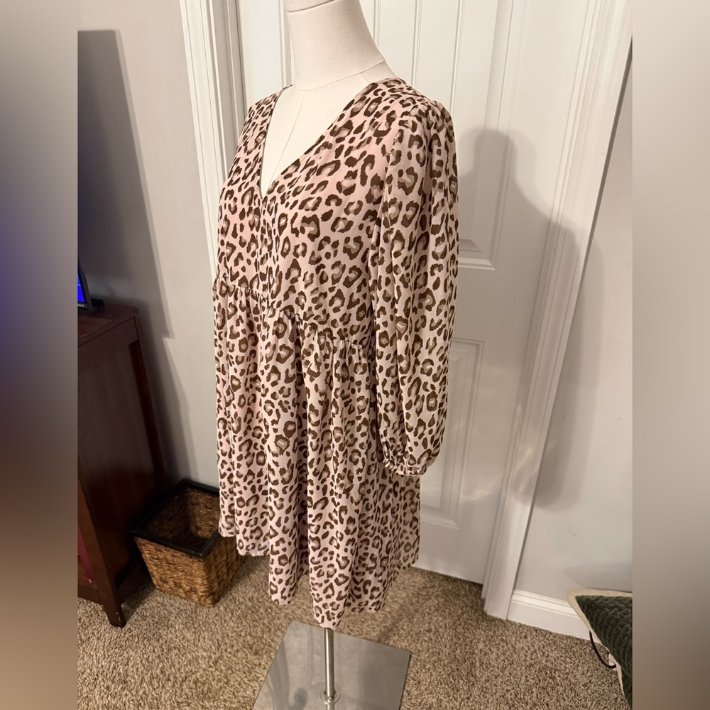 Baevely Animal Print Long Sleeve Dress - Picture 2 of 14
